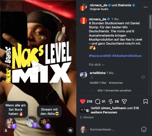 Auf Instagram: Nic Nac's x The Ironix: Nac's Level MIX